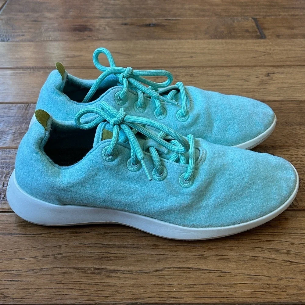 Allbirds Wool Runners Sustainable Wool Running Shoe Sneakers Mint Green Size 10